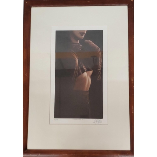 388 - WILLI KISSMER (BORN 1951) 'NACHTLICHT II' EROTIC SIGNED LIMITED EDITION ETCHING 77/199, 44.5CM X 25.... 