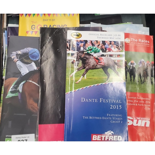 837 - A COLLECTION OF HORSE RACING PROGRAMMES - 44 IN TOTAL