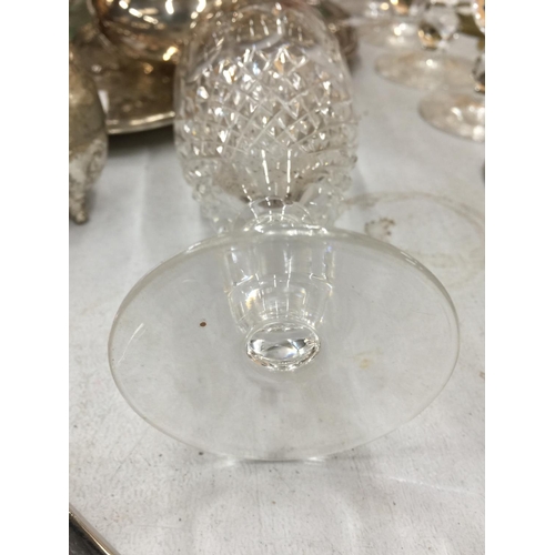 189A - SIX WATERFORD CRYSTAL WINE GLASSES