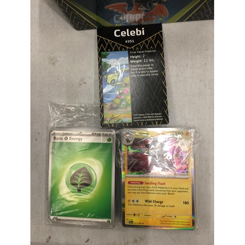 268 - A COLLECTORS TIN OF POKEMON CARDS INCLUDING SHINIES, ETC - 100+