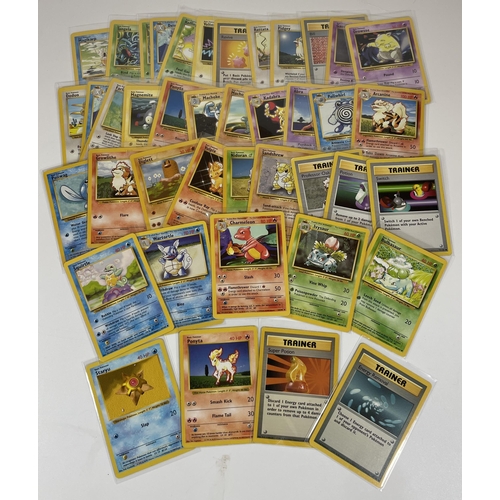 118 - A COLLECTION OF WOTC 1999 BASE SET POKEMON CARDS, SHADOWLESS, SQUIRTLE, BULBSAUR ETC