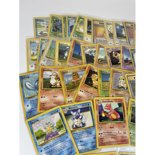 118 - A COLLECTION OF WOTC 1999 BASE SET POKEMON CARDS, SHADOWLESS, SQUIRTLE, BULBSAUR ETC