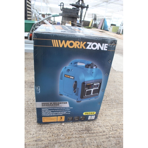 918 - WORKZONE 1800W INVERTER GENERATOR  NO VAT