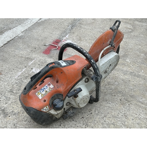 163 - A STIHL PETROL STONECUTTER, BELIEVED TO BE IN GOOD WORKING ORDER BUT NO WARRANTY GIVEN - NO VAT