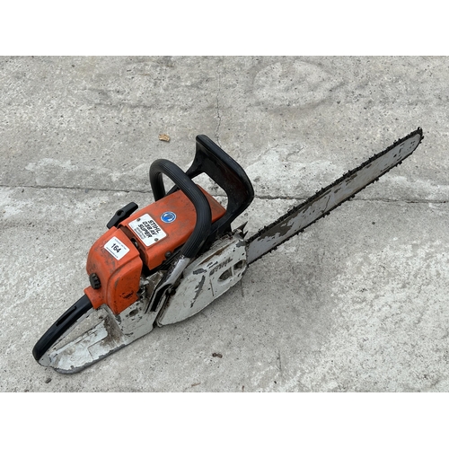 164 - A STIHL O38AV SUPER PETROL CHAINSAW, BELIEVED TO BE IN GOOD WORKING ORDER BUT NO WARRANTY GIVEN - NO... 