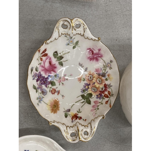 164 - A QUANTITY OF CHINA TO INCLUDE AYNSLEY 'COTTAGE GARDEN' AND 'PEMBROKE', WEDGWOOD, ROYAL CROWN DERBY,... 