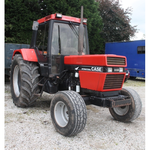 214 - A CASE IH TRACTOR 2  WHEEL DRIVE TRACTOR E783WUB FIRST REG 01/07/88 APPROX 10000 HOURS + VAT