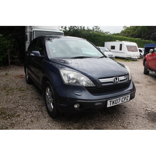 194 - HONDA CRV-V ES I-CTDI TK07CPZ FIRST REG 27/07/07 APPROX 167000 MILES MOT MAY 2024 NO VAT WHILST ALL ... 