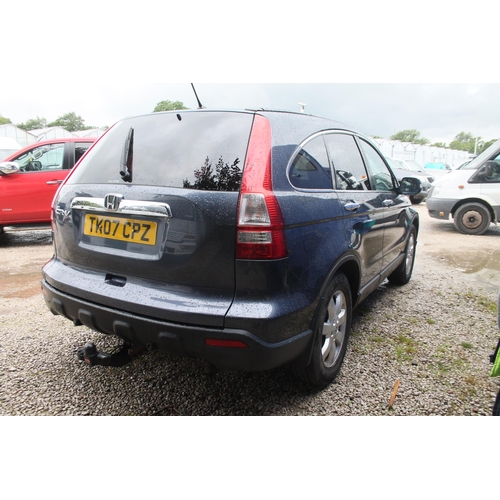 194 - HONDA CRV-V ES I-CTDI TK07CPZ FIRST REG 27/07/07 APPROX 167000 MILES MOT MAY 2024 NO VAT WHILST ALL ... 