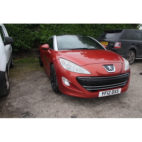 196 - A PEUGEOT RCZ GT YF12DXS FIRST REG 31/05/12 MANUAL 116874 MILES NO MOT HAD A MAJOR SERVICE AT 115000... 