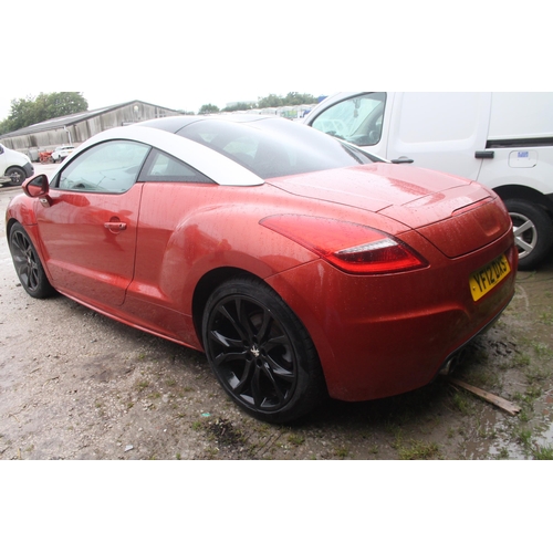 196 - A PEUGEOT RCZ GT YF12DXS FIRST REG 31/05/12 MANUAL 116874 MILES NO MOT HAD A MAJOR SERVICE AT 115000... 