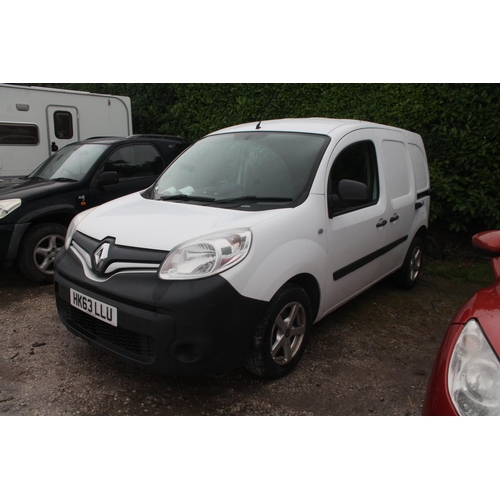 197 - A RENAULT KANGOO ML19 DCI VAN HK63LLU FIRST REG 23/12/13 89016 MILES MOT 21/08/24 2 KEYS NO VAT