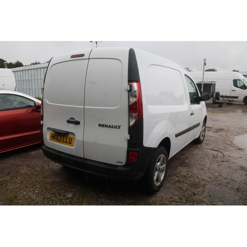 197 - A RENAULT KANGOO ML19 DCI VAN HK63LLU FIRST REG 23/12/13 89016 MILES MOT 21/08/24 2 KEYS NO VAT