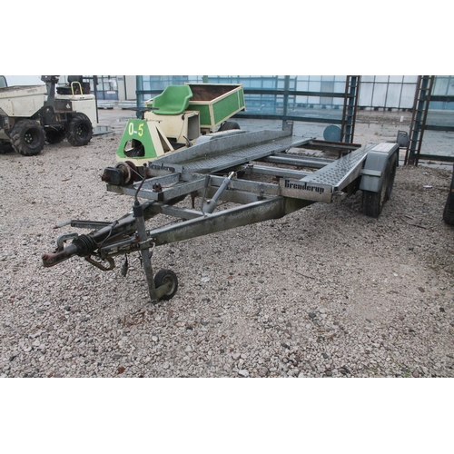 219 - A BRENDERUP TILT BED CAR TRANSPORT TRAILER NO VAT