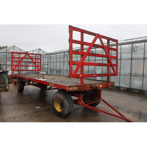 256 - 4 WHEEL TYRER TRAILER WITH HARVEST GEAR  + VAT