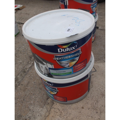 996 - 2 DULUX WEATHERSHIELD 10LTR  NO VAT