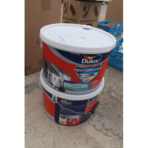 997 - 2 DULUX WEATHERSHIELD 10 LTR NO VAT