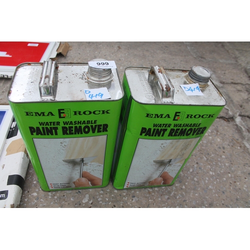 999 - 2 TINS OF 5LTR  PAINT REMOVER  NO VAT