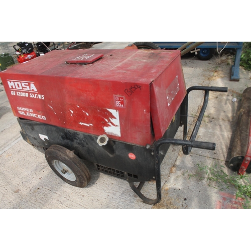 105 - MOSA GE 12000 SUPER SILENT  GENERATOR  NO VAT