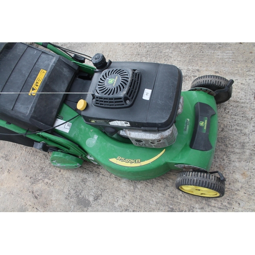 11 - A JOHN DEERE R54RKB ROLLER LAWN MOWER + VAT