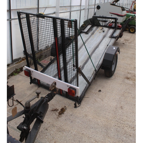 121 - SINGLE AXLE BIKE TRAILER 2 NEW WHEELS & TYRES NEW 50MM HITCH   NO VAT