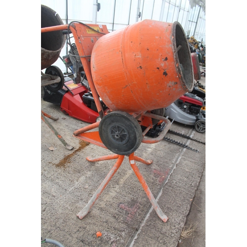 16 - A BELLE MINI 150 ELECTRIC CEMENT MIXER WITH STAND & COVER NO VAT