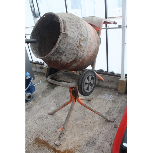 17 - A BELLE  CEMENT MIXER & STAND WITH A HONDA PETROL  ENGINE NO VAT