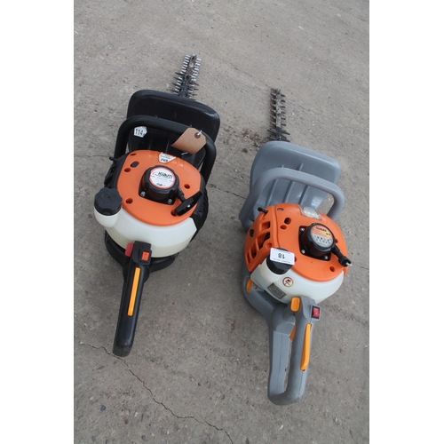 18 - TWO PETROL HEDGE TRIMMERS A KIAM & A LESKDE + VAT