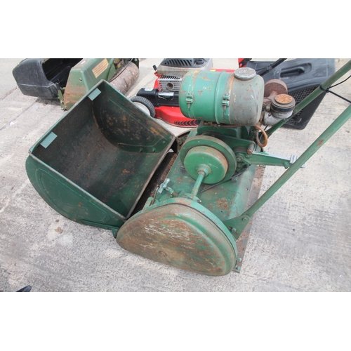 33 - A RANSOMES CYLINDER LAWN MOWER WITH A JAP NUMBER 3 KICK START ENGINE+ VAT