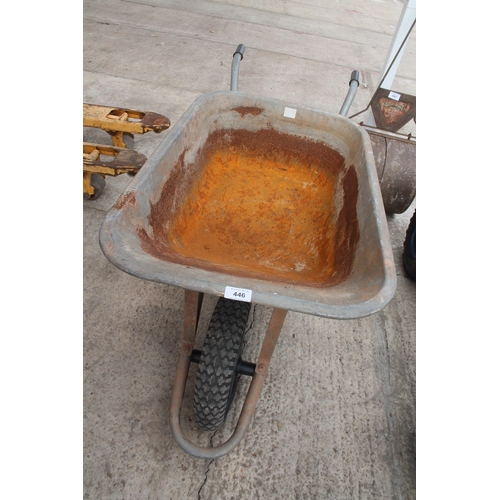 446 - WHEEL BARROW  NO VAT