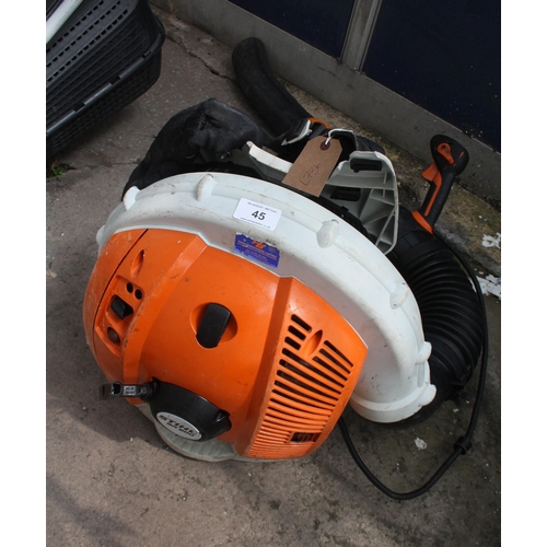 45 - STIHL BR600  BACKPACK BLOWER   PLUS VAT