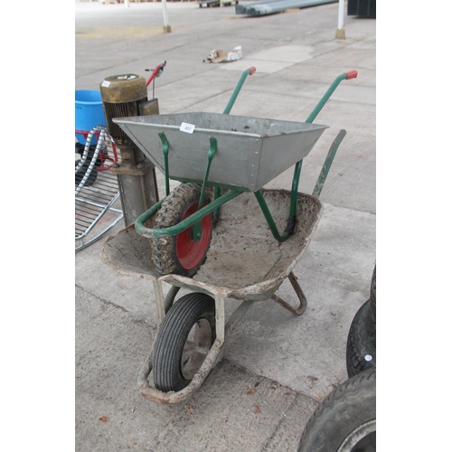 457 - 2 WHEELBARROWS  NO VAT