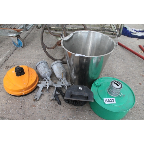 479 - SPRAY GUNS AND STAINLESS BUCKET (7 ITEMS)  NO VAT