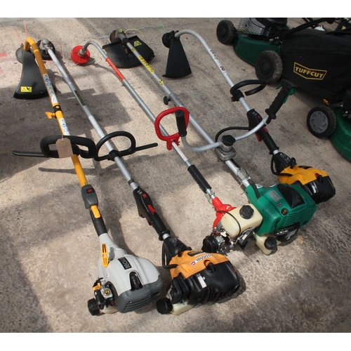 51 - 5 PETROL STRIMMERS INCLUDING JCB, GARDEN LINE, ROSSIGNOL, RYOBI  + VAT