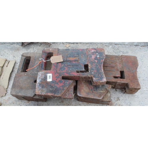 598 - 5 X I H TRACTOR WEIGHTS  +  VAT