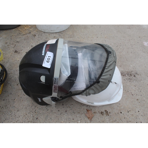 651 - AIR SHEILD PRO HELMET  AND HARD HAT(WORKING)  NO VAT