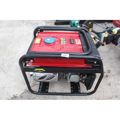 689 - PRO GEN RED PETROL GENERATOR  (NEW)  NO  VAT