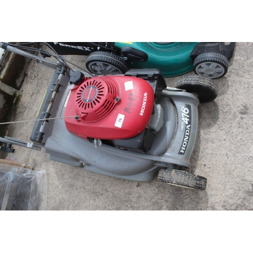 79 - HONDA HRB 476C LAWN MOWER  NO VAT