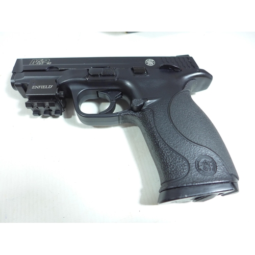 403 - A BOXED SMITH AND WESSON M+P 40 CO2 BB GUN, LENGTH 20CM