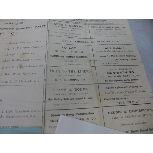 422 - A COLLECTION OF ROYAL NAVY EPHEMERA, PHOTO'S, AMUSING THEATER PROGRAMME ETC