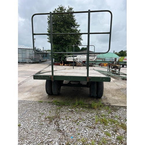 263 - TWIN WHEEL HAY TRAILER WITH THRIPPERS 16' LONG  NO VAT