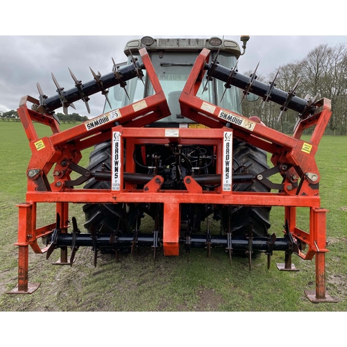 229 - A BROWNS SLITMASTER 4 METRE HYDRAULIC FOLDING GRASS SLITTER WITH MANUAL + VAT