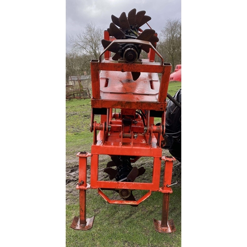 229 - A BROWNS SLITMASTER 4 METRE HYDRAULIC FOLDING GRASS SLITTER WITH MANUAL + VAT