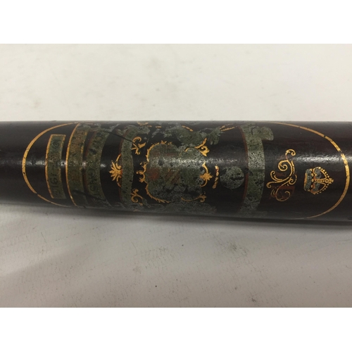 23 - A WW1 GEORGE V SPECIAL CONSTABLE TRUNCHEON, MANCHESTER, DATED 1918