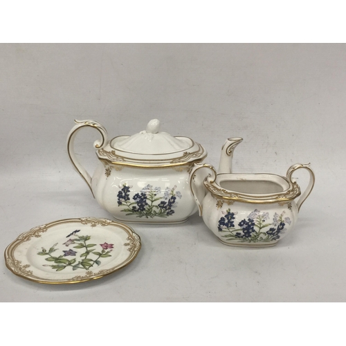 32 - A COLLECTION OF SPODE CANTERBURY AND STAFFORD DLOWERS DINNER SERVICE ITEMS