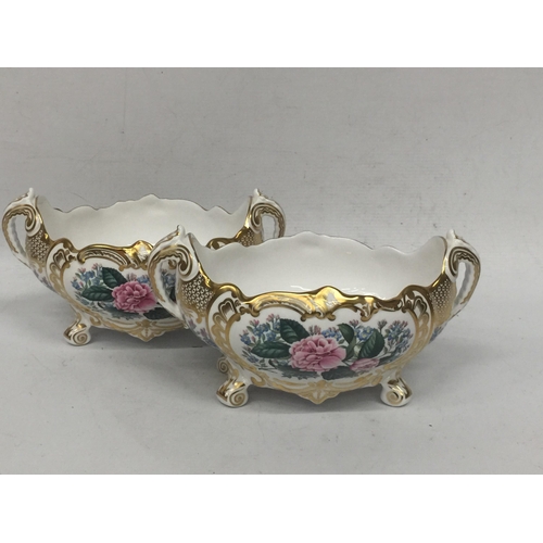 39 - A PAIR OF SPODE 'SPODE TREASURES' LIMITED EDITION TWIN HANDLED BOWLS