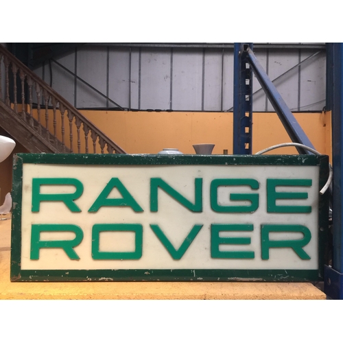 55 - A RANGE ROVER ILLUMINATED BOX SIGN