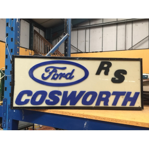 56 - A FORD RS COSWORTH ILLUMINATED BOX SIGN