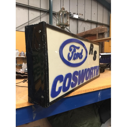 56 - A FORD RS COSWORTH ILLUMINATED BOX SIGN