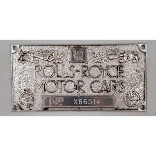153 - A ROLLS-ROYCE CHASSIS PLATE